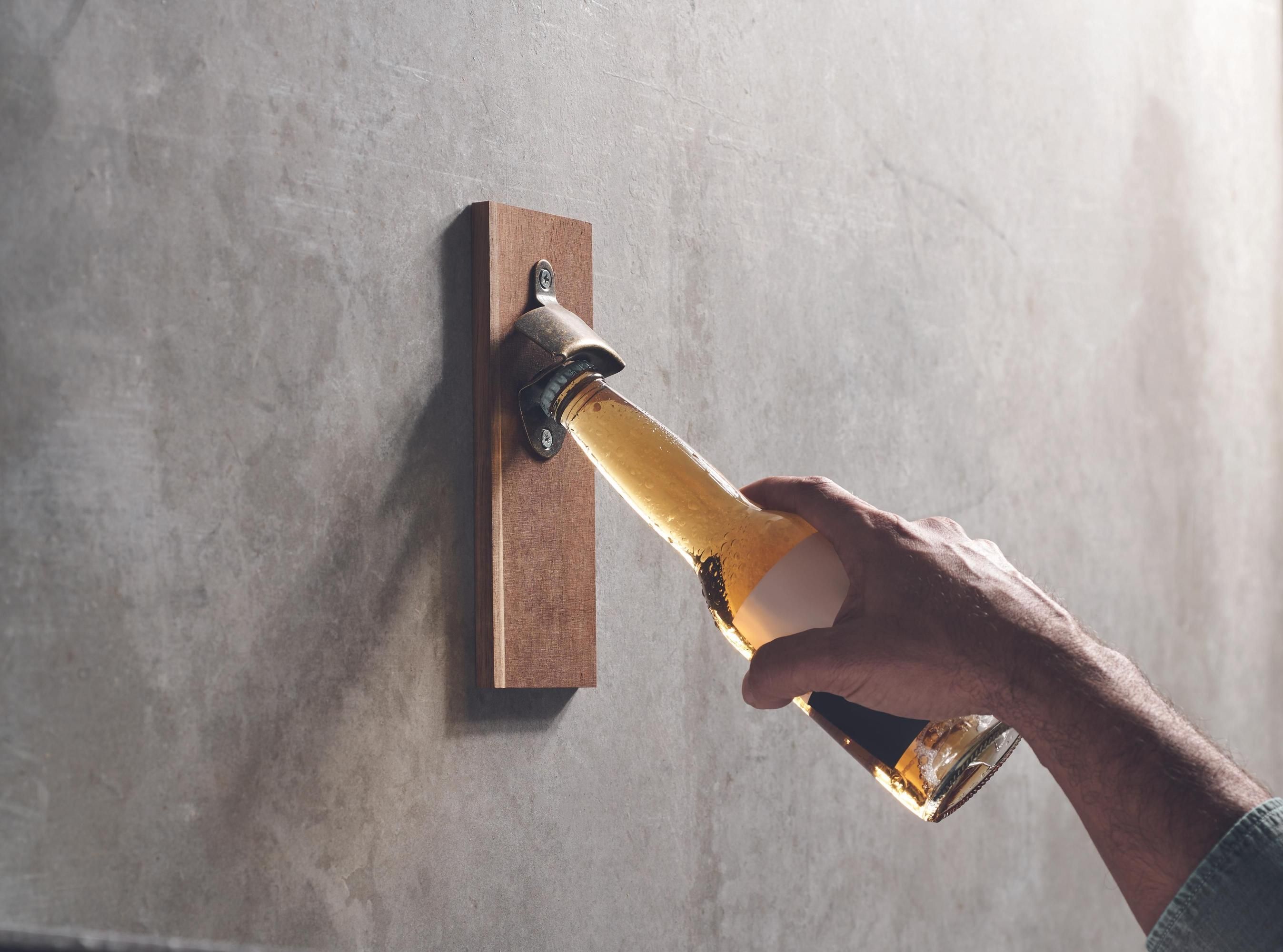 Abrebotellas De Pared Con Forma De Cabeza De Ciervo - Hierro Fundido, Decoración Rústica Para Hogar O Bar