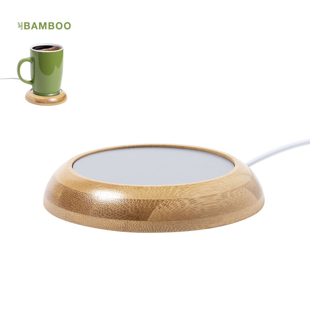 Calentador Tazas USB con Bambú por solo 5.1 €€ 🌿🔥
