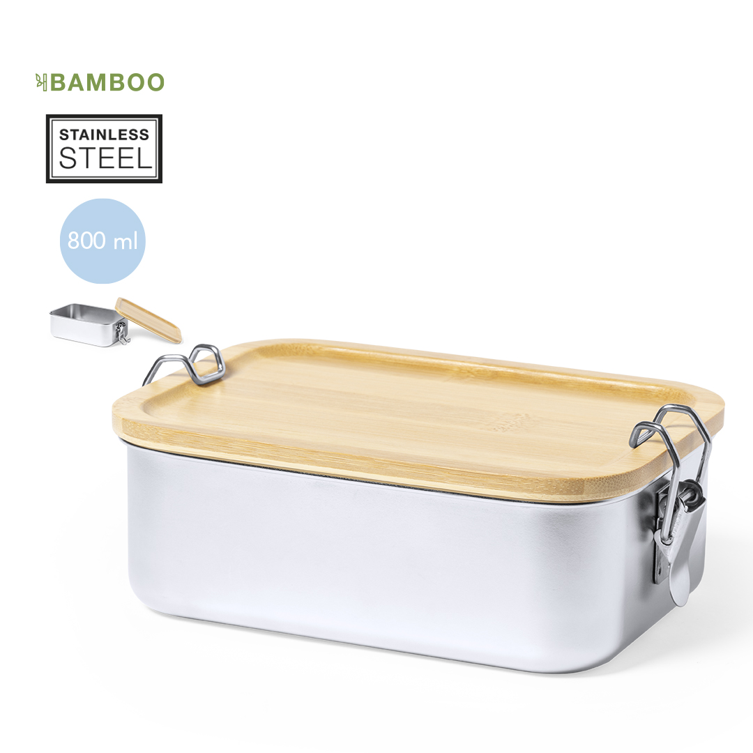 Fiambrera Hermética Inox/Bambú 800ml desde 5.46 €✓