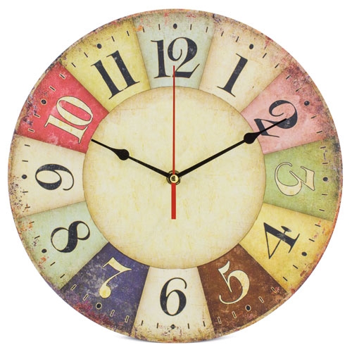 Reloj Vintage MDF Multicolor desde 3.52 Compra Ya