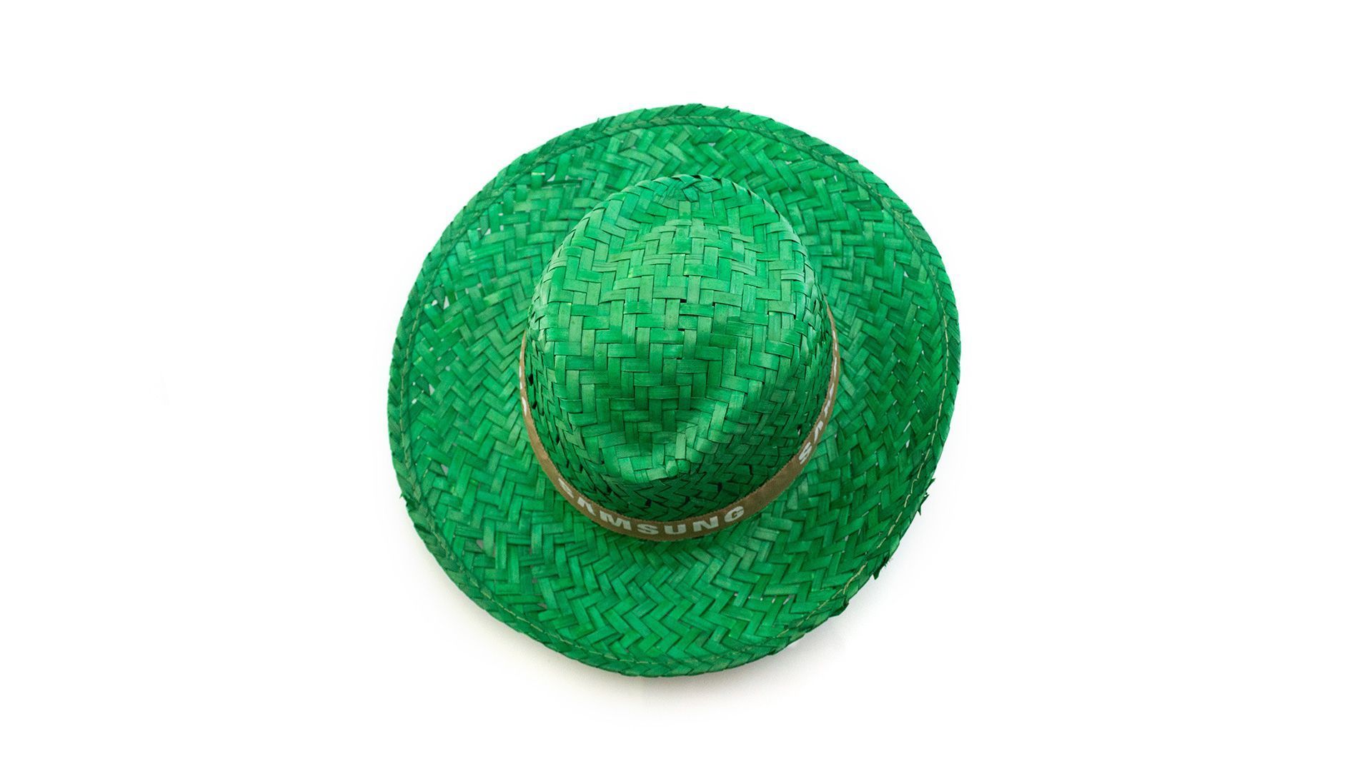Sombrero paja verde cinta