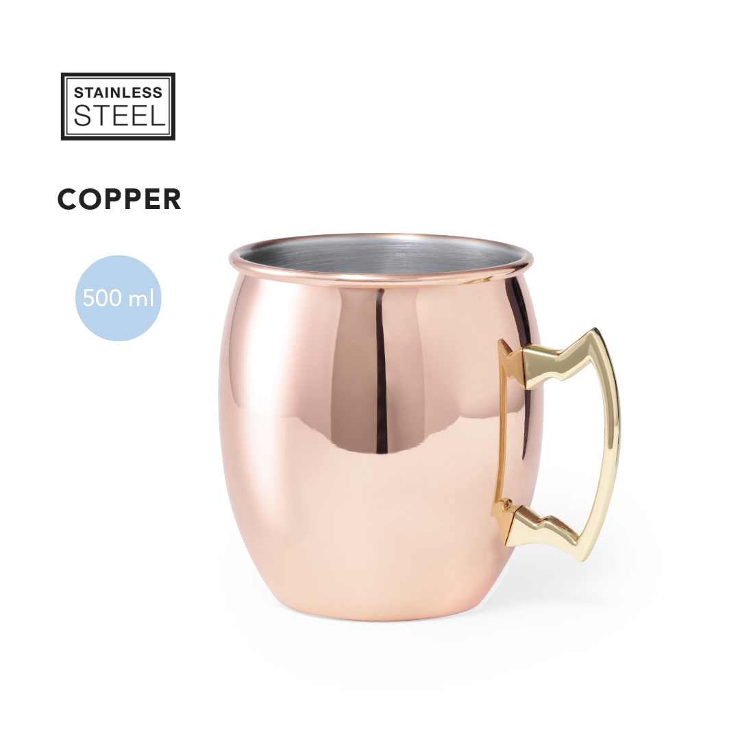 Taza Acero Inoxidable 500ml Cobre